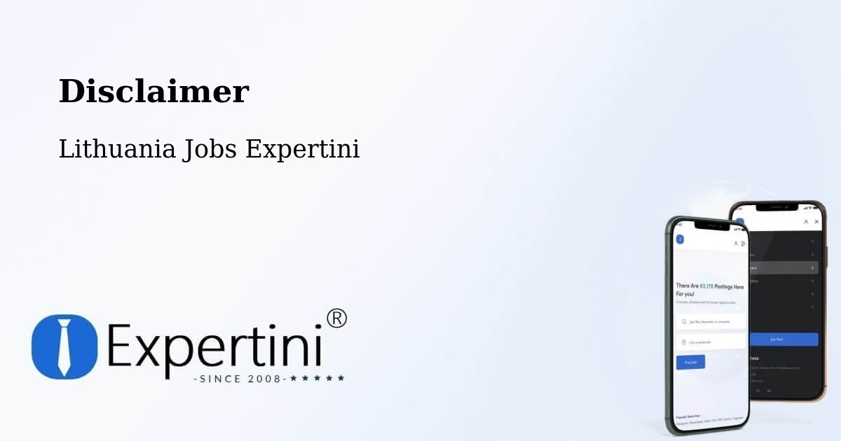 Disclaimer – Klaipėda - Lithuania Jobs Expertini