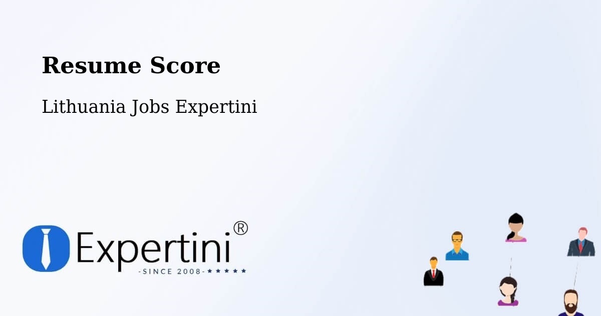 Resume Score & Job Description Match Tool – Klaipėda - Lithuania Jobs Expertini